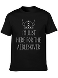 Aebleskiver Viking Humor Graphic Tee - Black