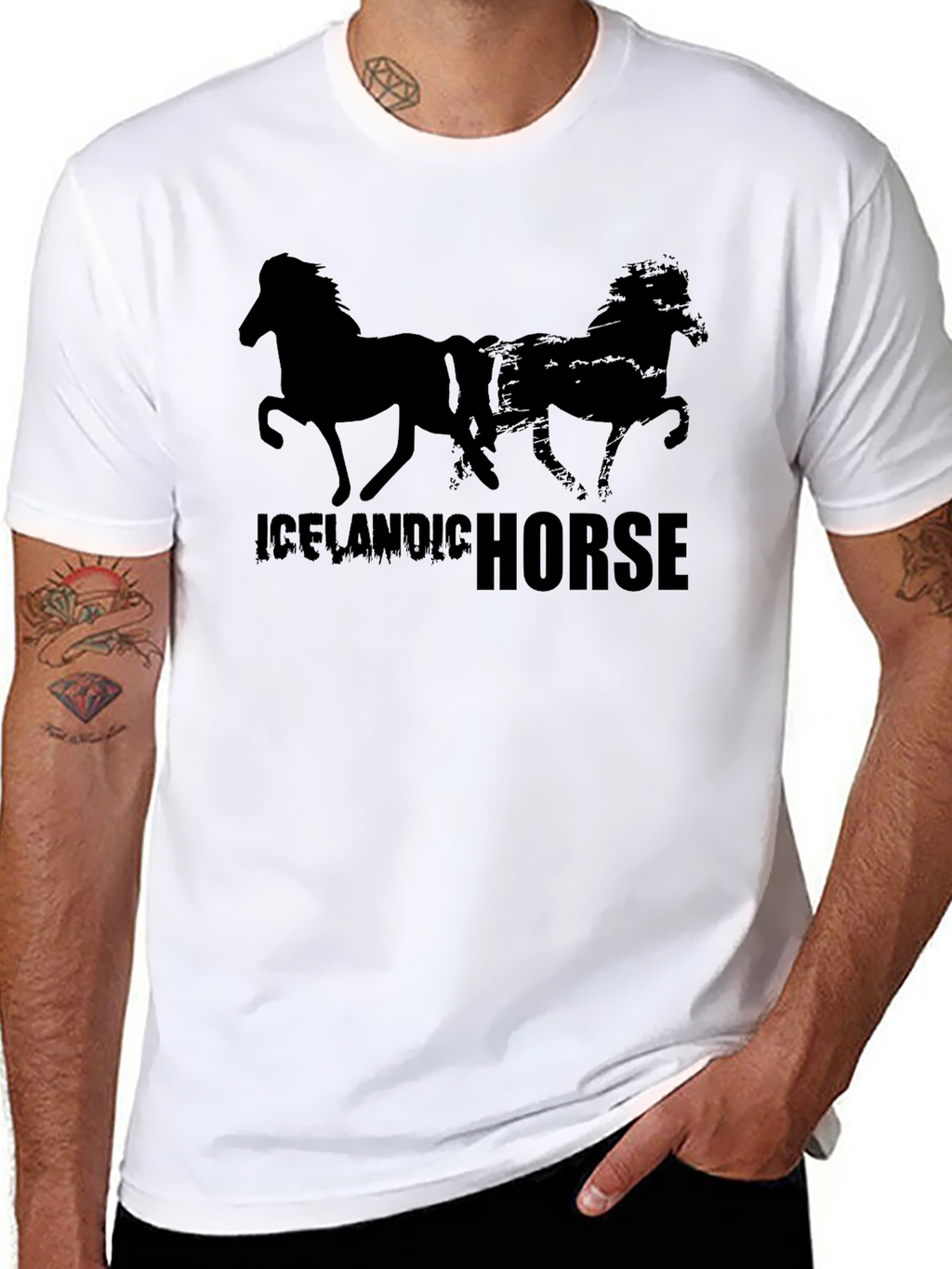 Icelandic Horse Black T-Shirt