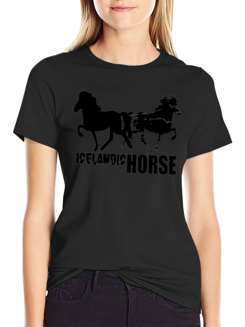 Icelandic Horse Black T-Shirt