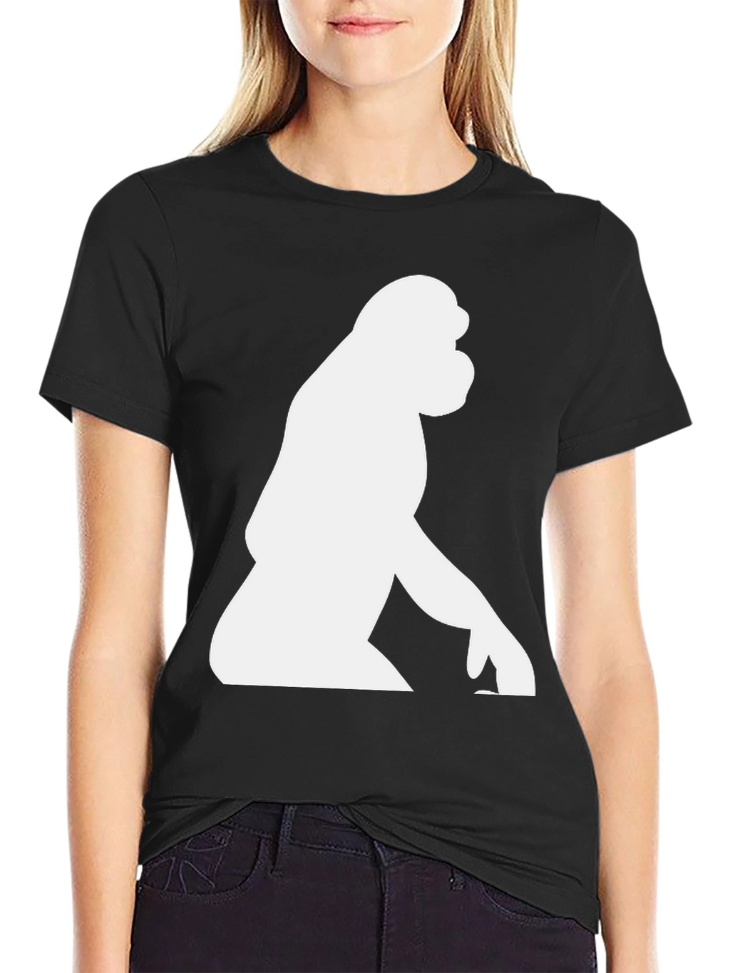 Gorilla Graphic Print Black T-Shirt