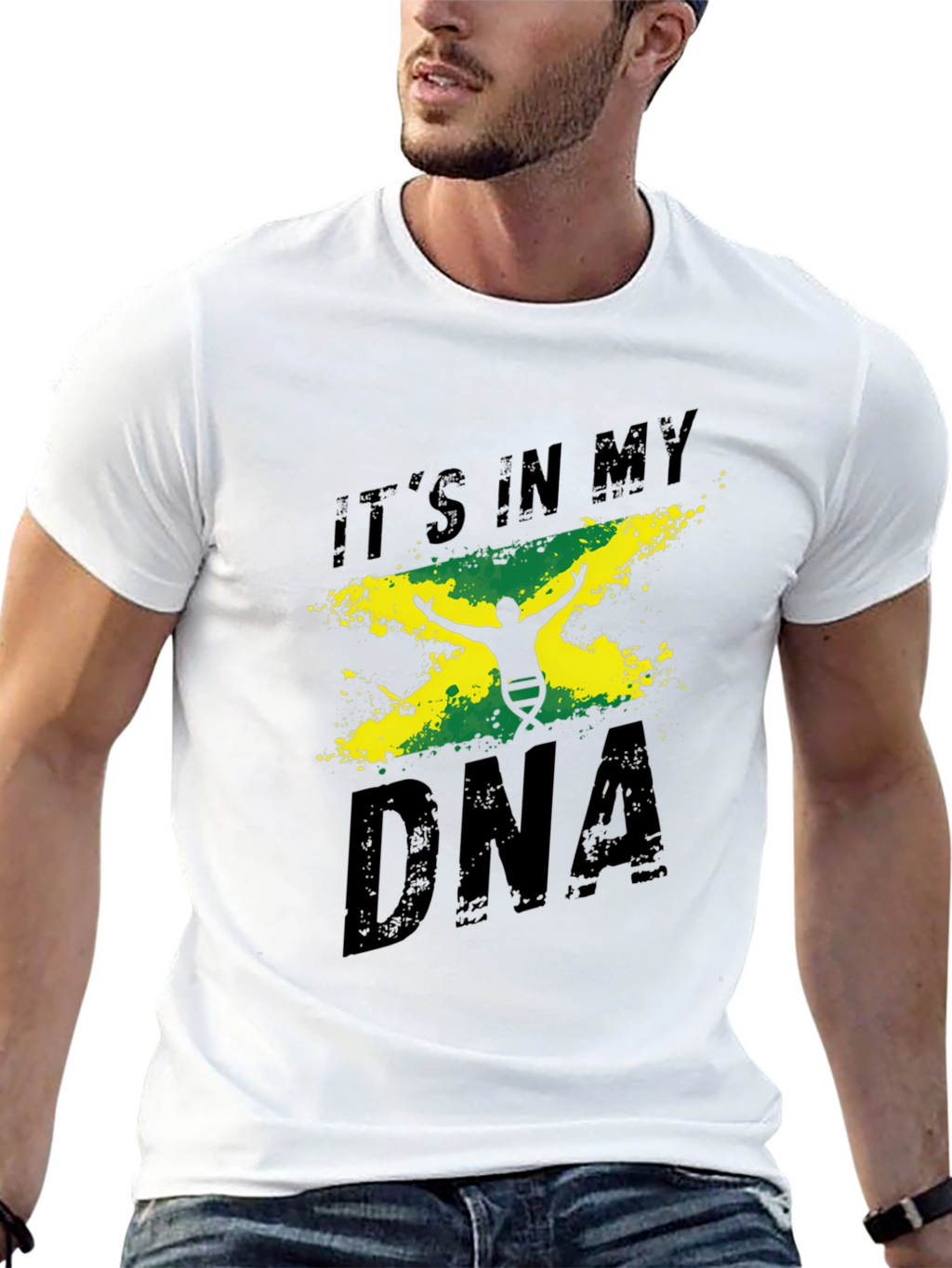 Jamaica DNA Mens Black Graphic Tee Shirt