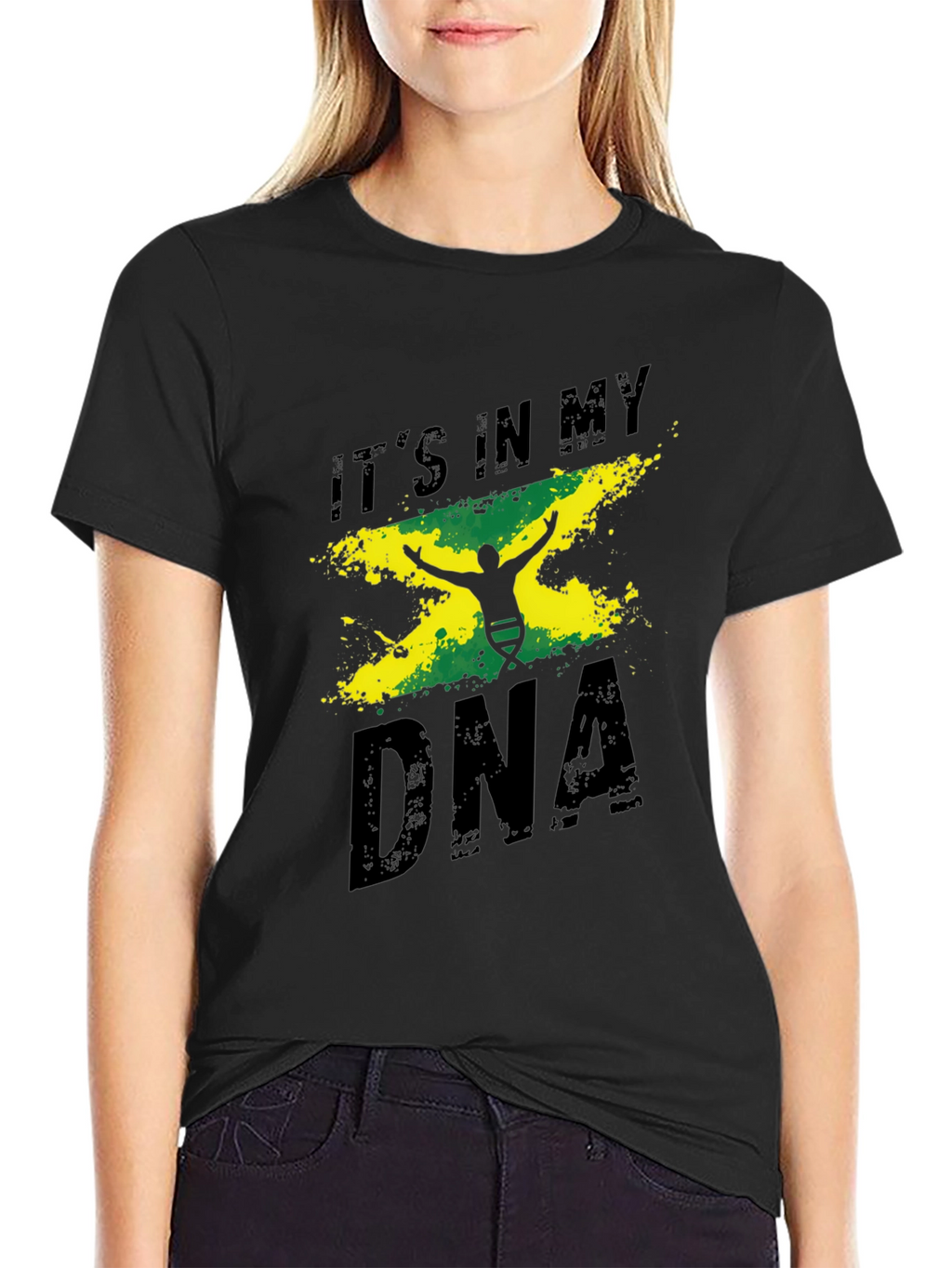 Jamaica DNA Mens Black Graphic Tee Shirt