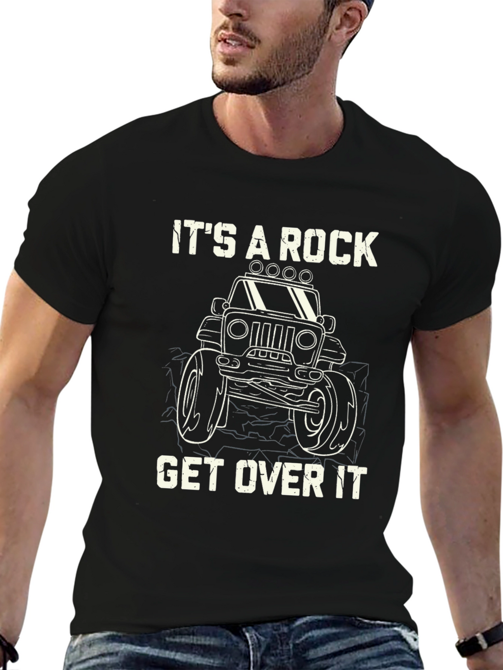 Its A Rock Get Over It Black T-Shirt