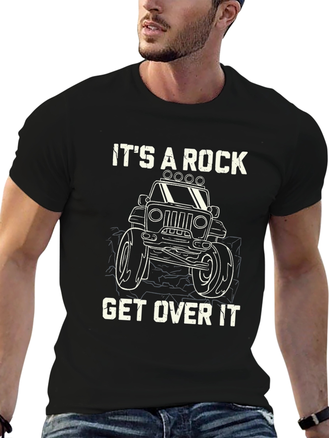 Its A Rock Get Over It Black T-Shirt