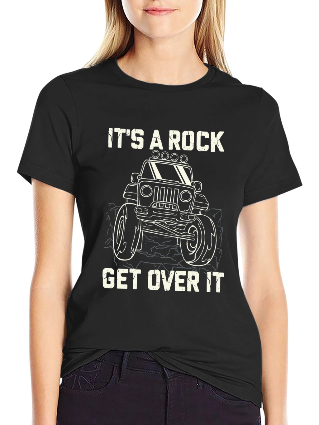 Its A Rock Get Over It Black T-Shirt