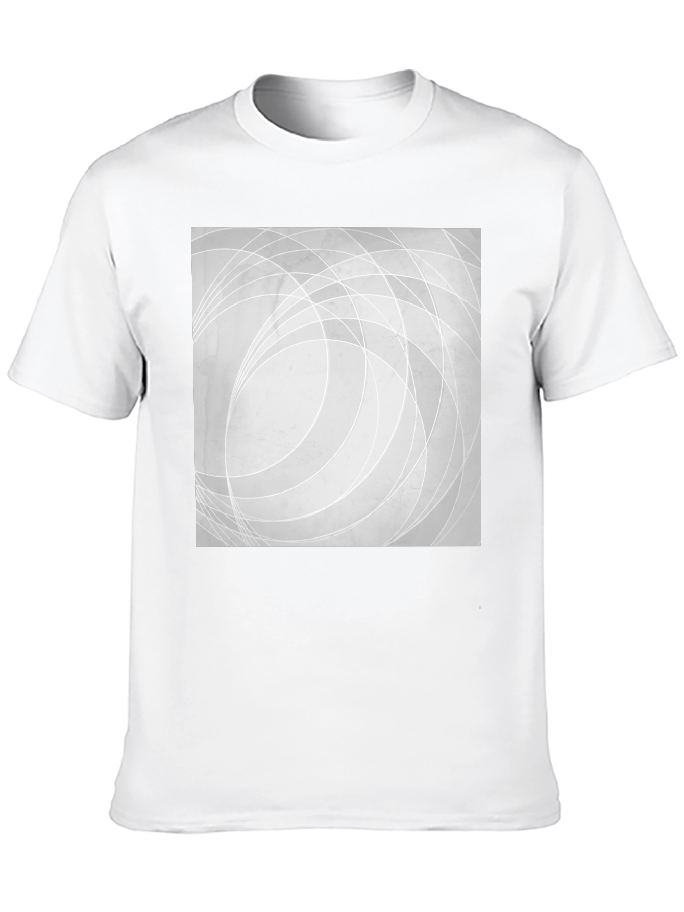 Abstract Lines Graphic Black T-Shirt
