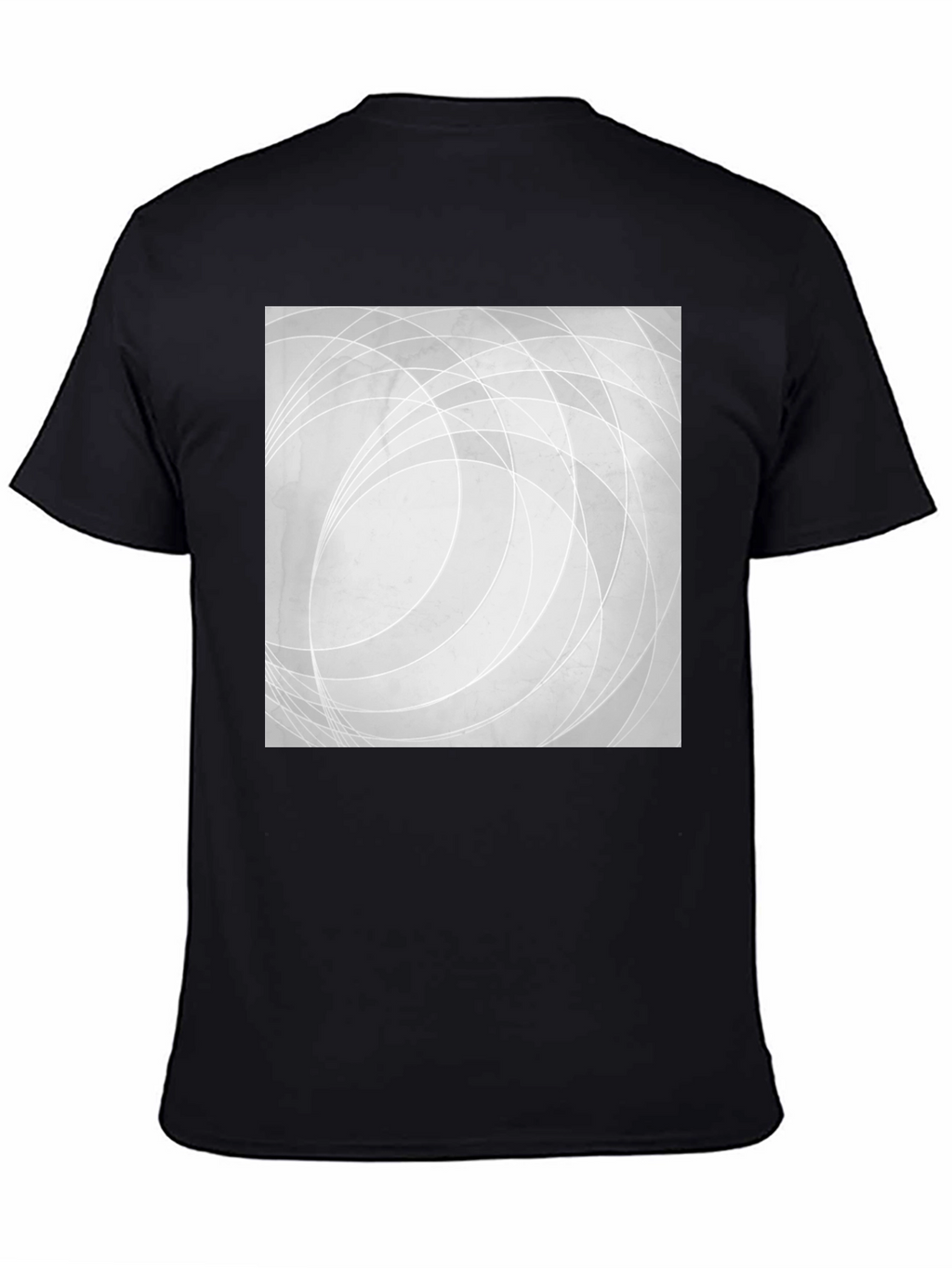 Abstract Lines Graphic Black T-Shirt