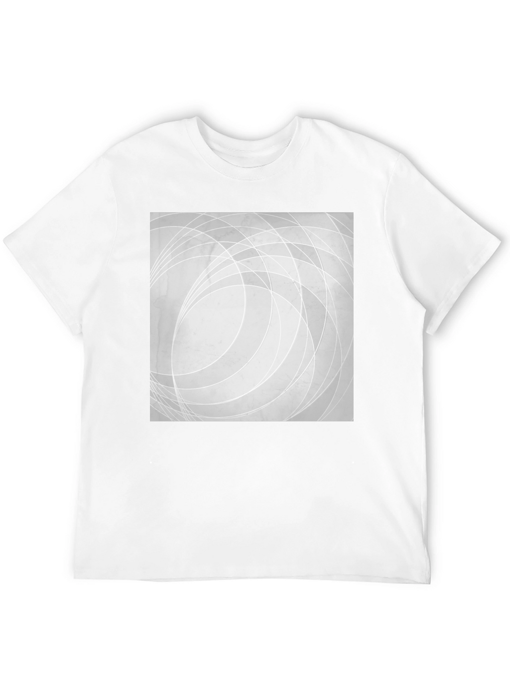 Abstract Lines Graphic Black T-Shirt