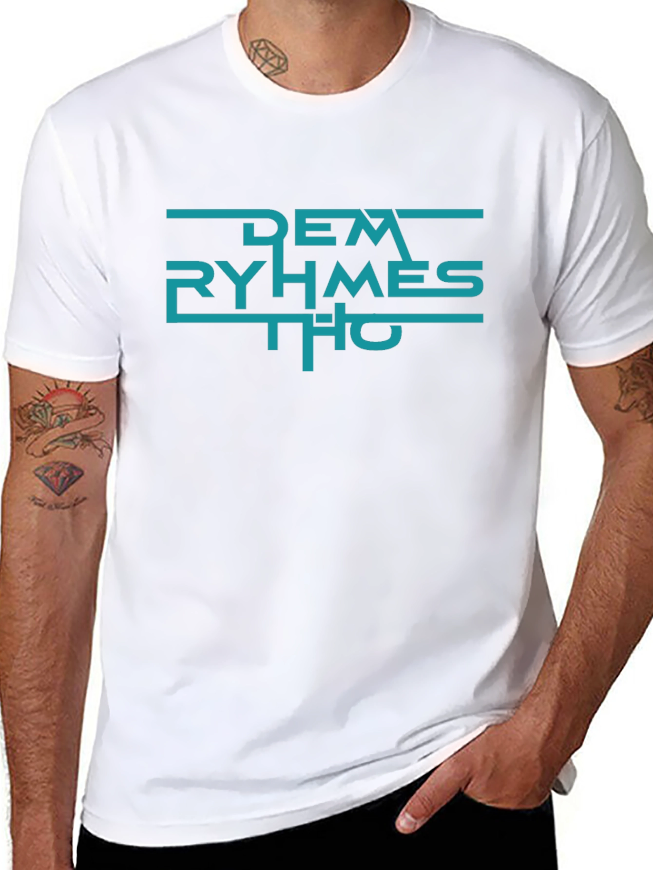 Dem Ryhmes Tho Black T-Shirt - Urban Graphic Tee