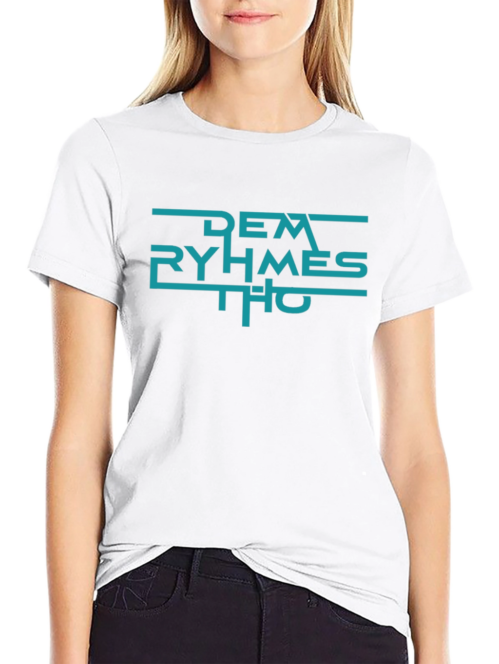 Dem Ryhmes Tho Black T-Shirt - Urban Graphic Tee