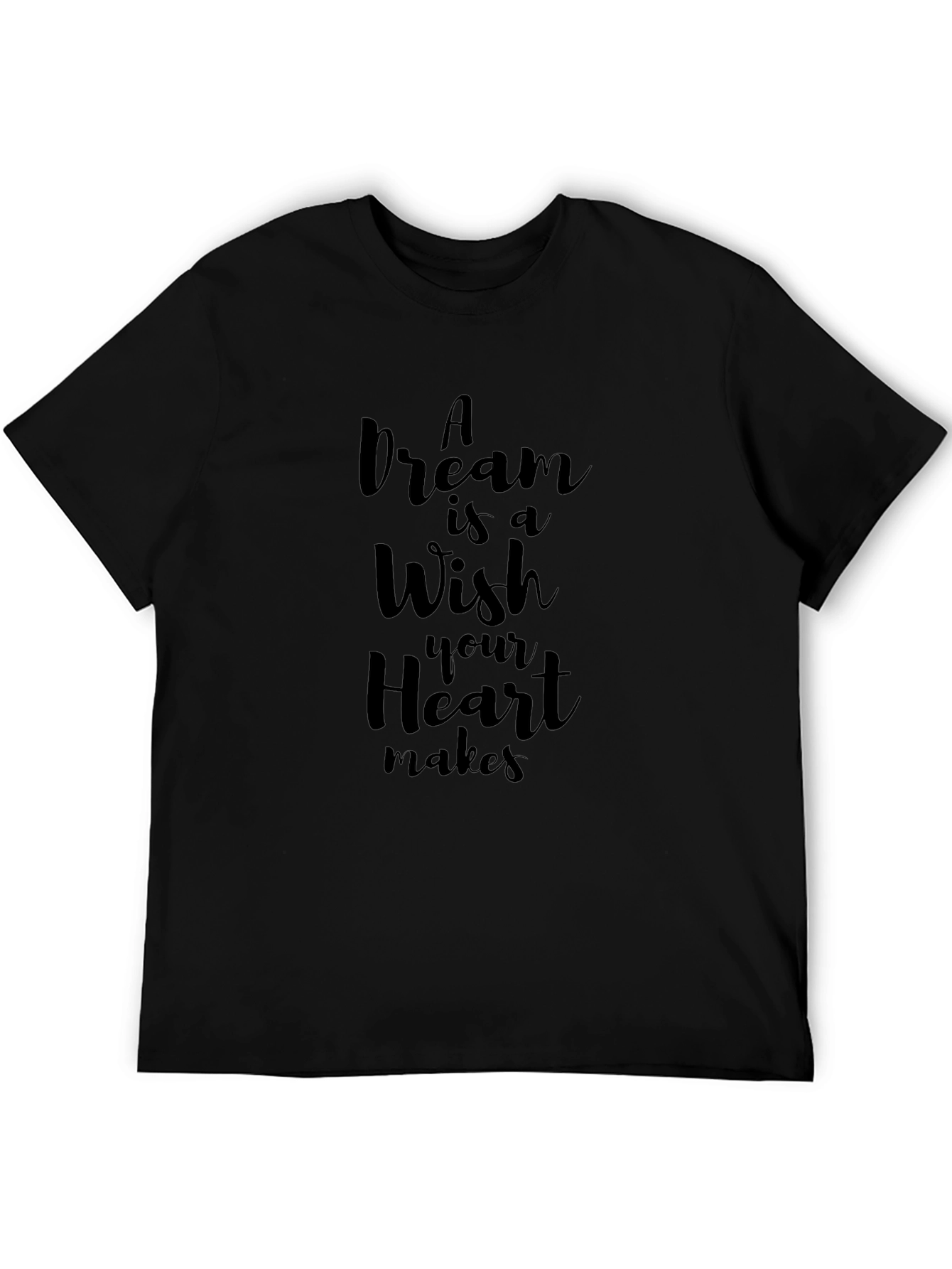 Dream Wish Heart Makes T-Shirt - Black