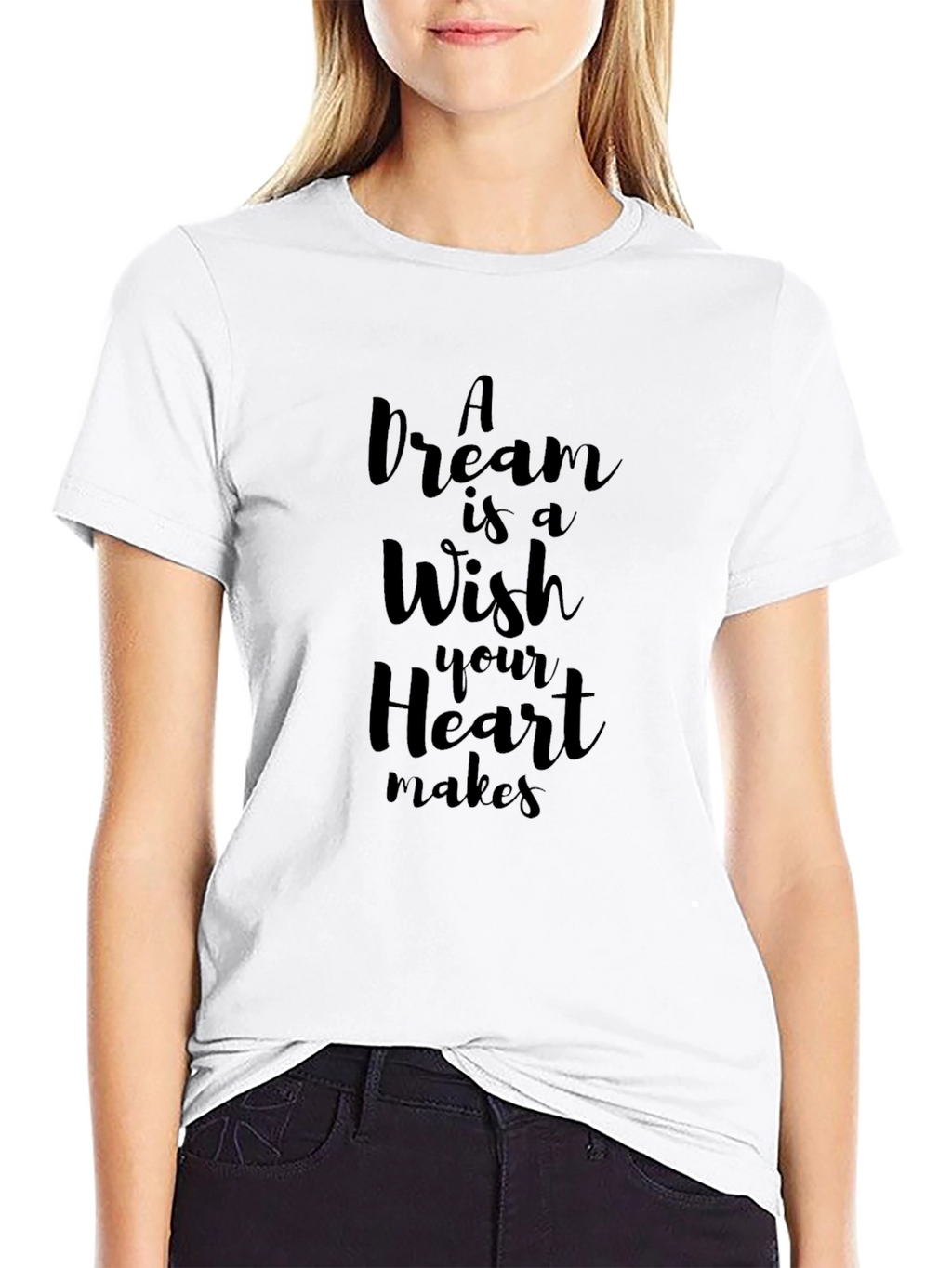 Dream Wish Heart Makes T-Shirt - Black