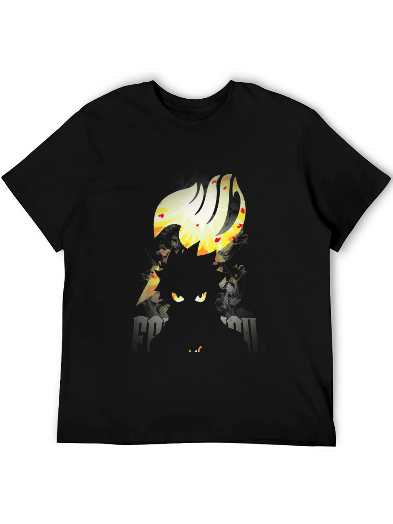 Fairy Tail Anime Graphic Black T-Shirt