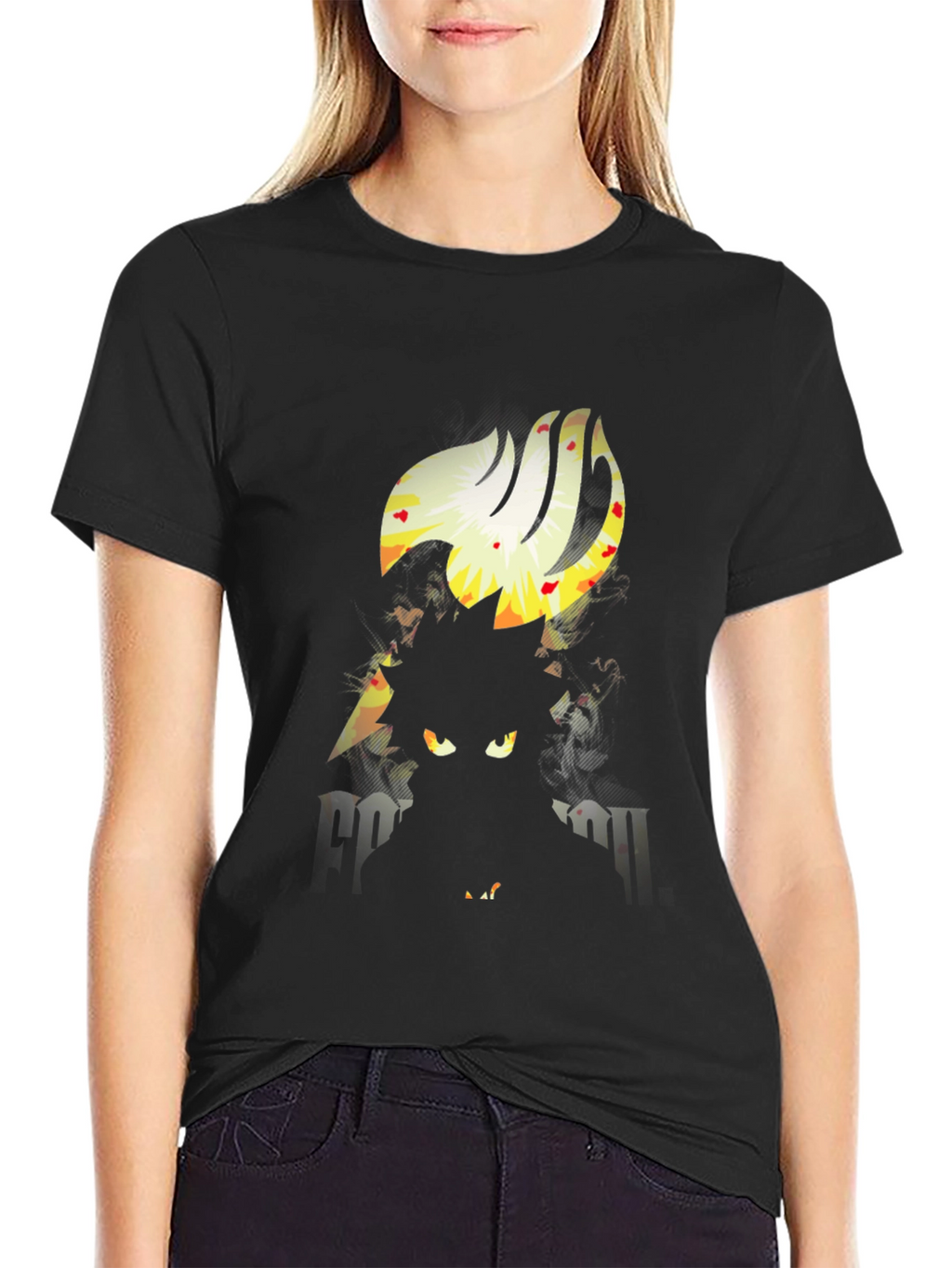 Fairy Tail Anime Graphic Black T-Shirt
