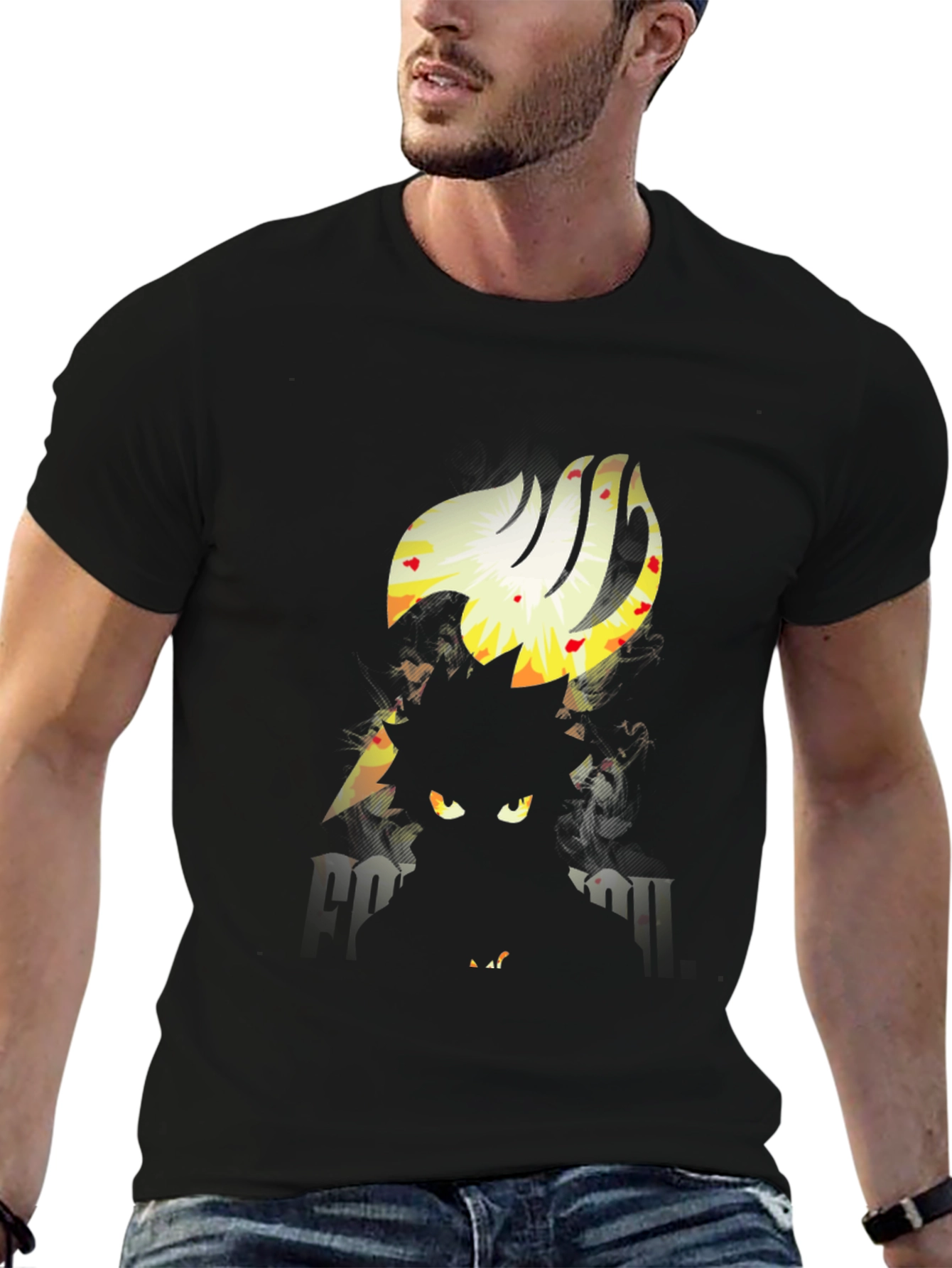 Fairy Tail Anime Graphic Black T-Shirt