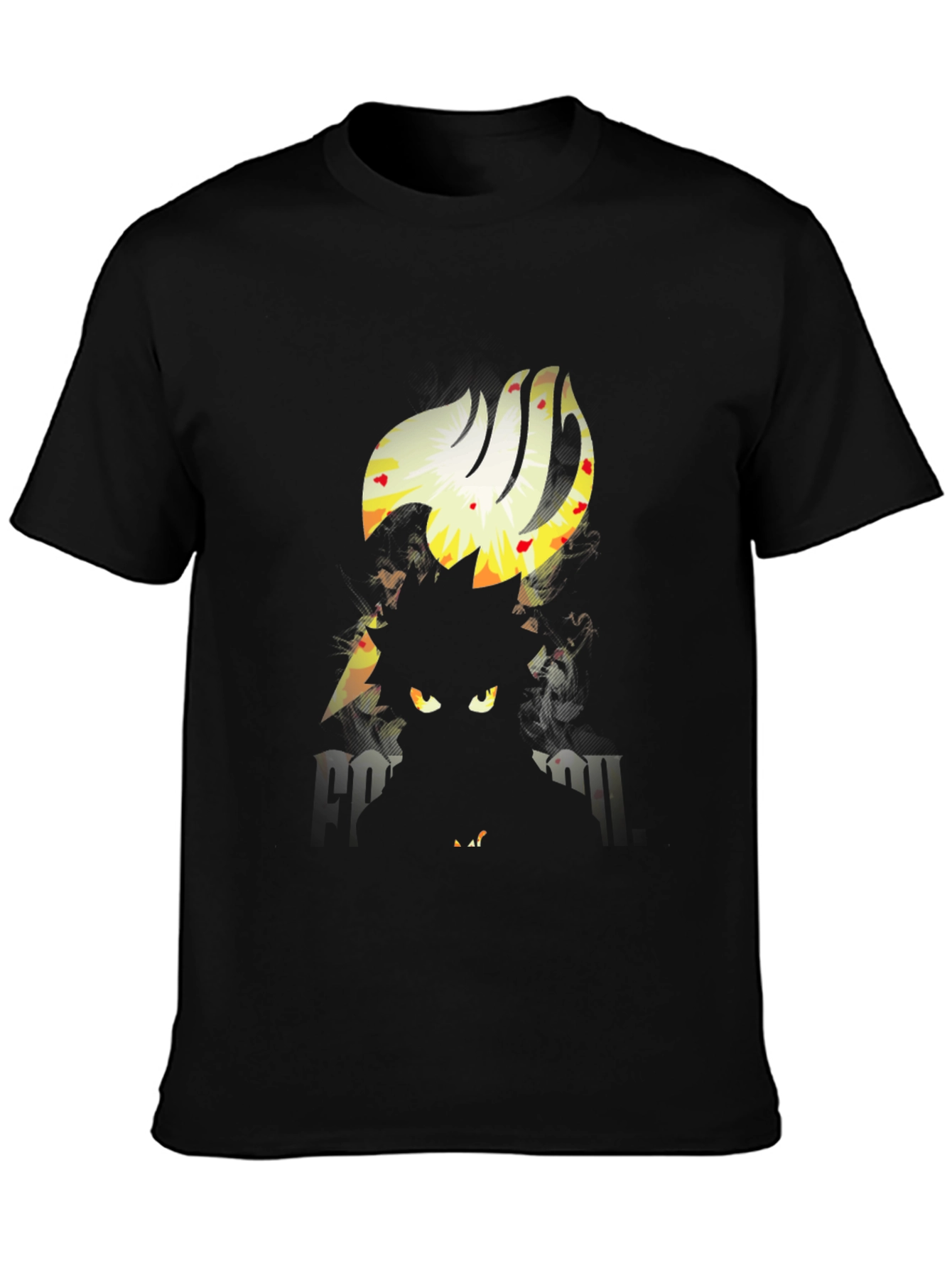 Fairy Tail Anime Graphic Black T-Shirt