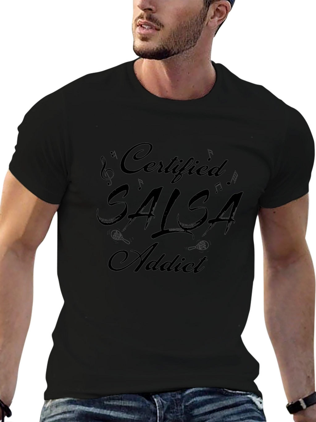 Certified Salsa Addict Black T-Shirt
