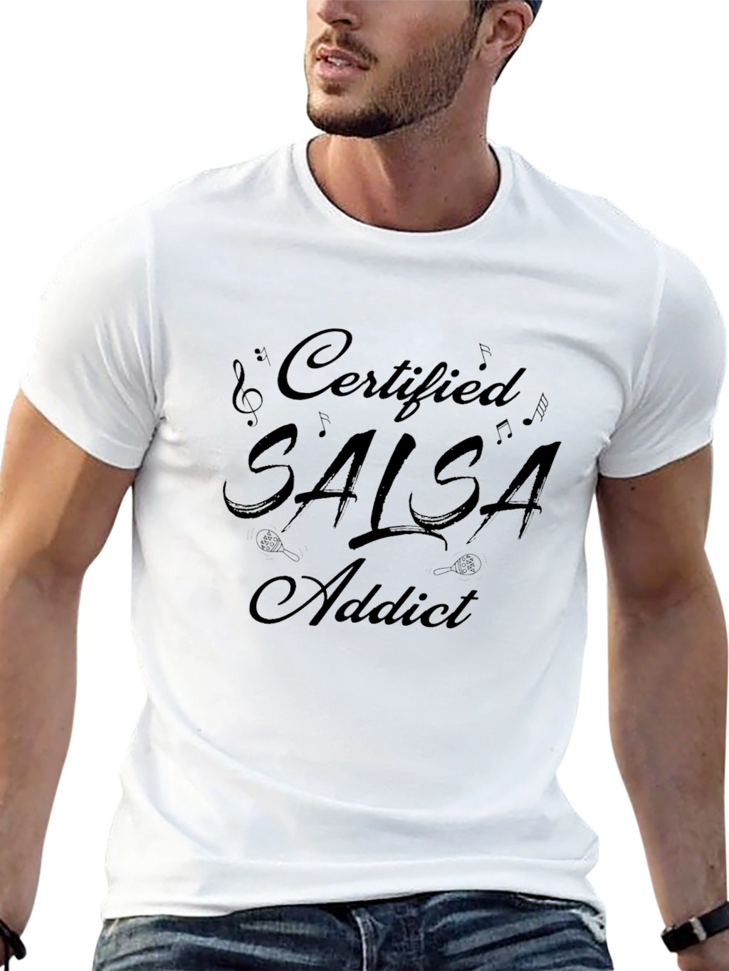 Certified Salsa Addict Black T-Shirt