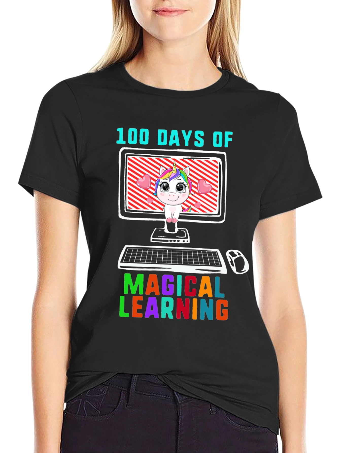 100 Days of Magical Learning Unicorn T-Shirt