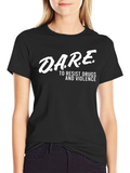 D.A.R.E. Resist Drugs & Violence Black T-Shirt