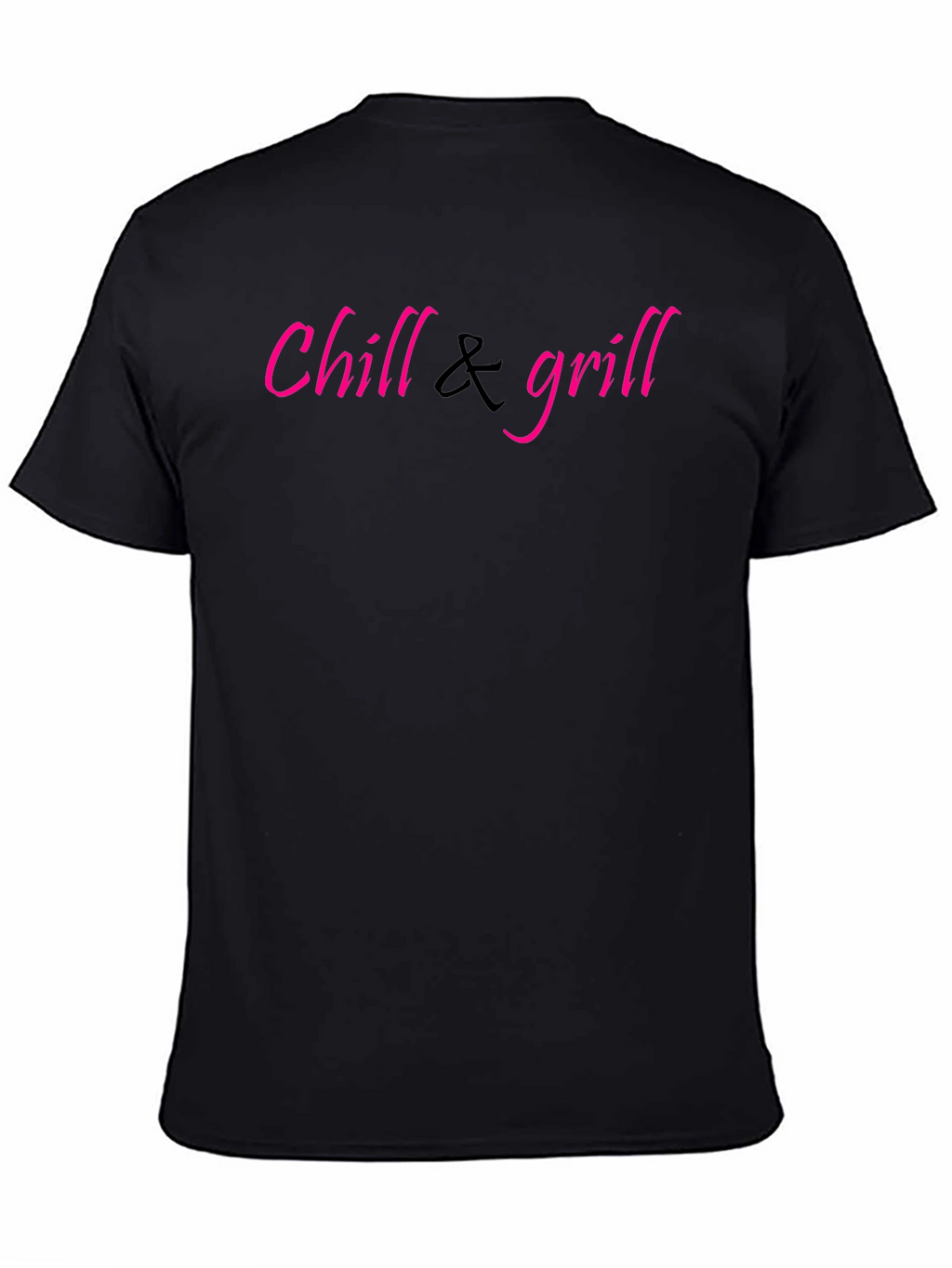 Chill & Grill Black Graphic T-Shirt