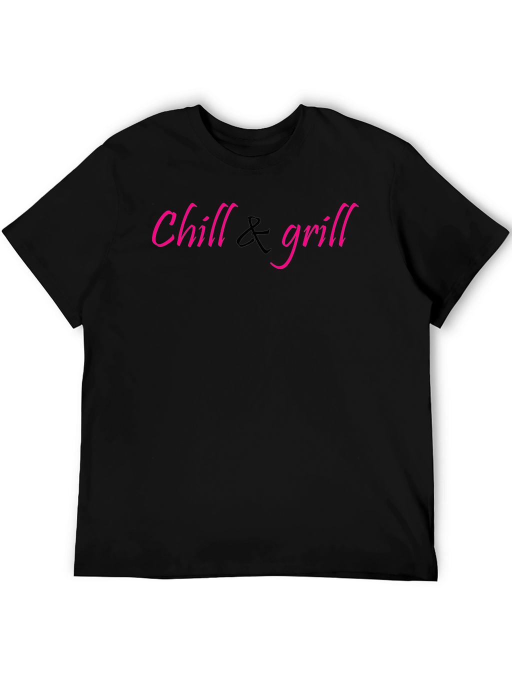Chill & Grill Black Graphic T-Shirt
