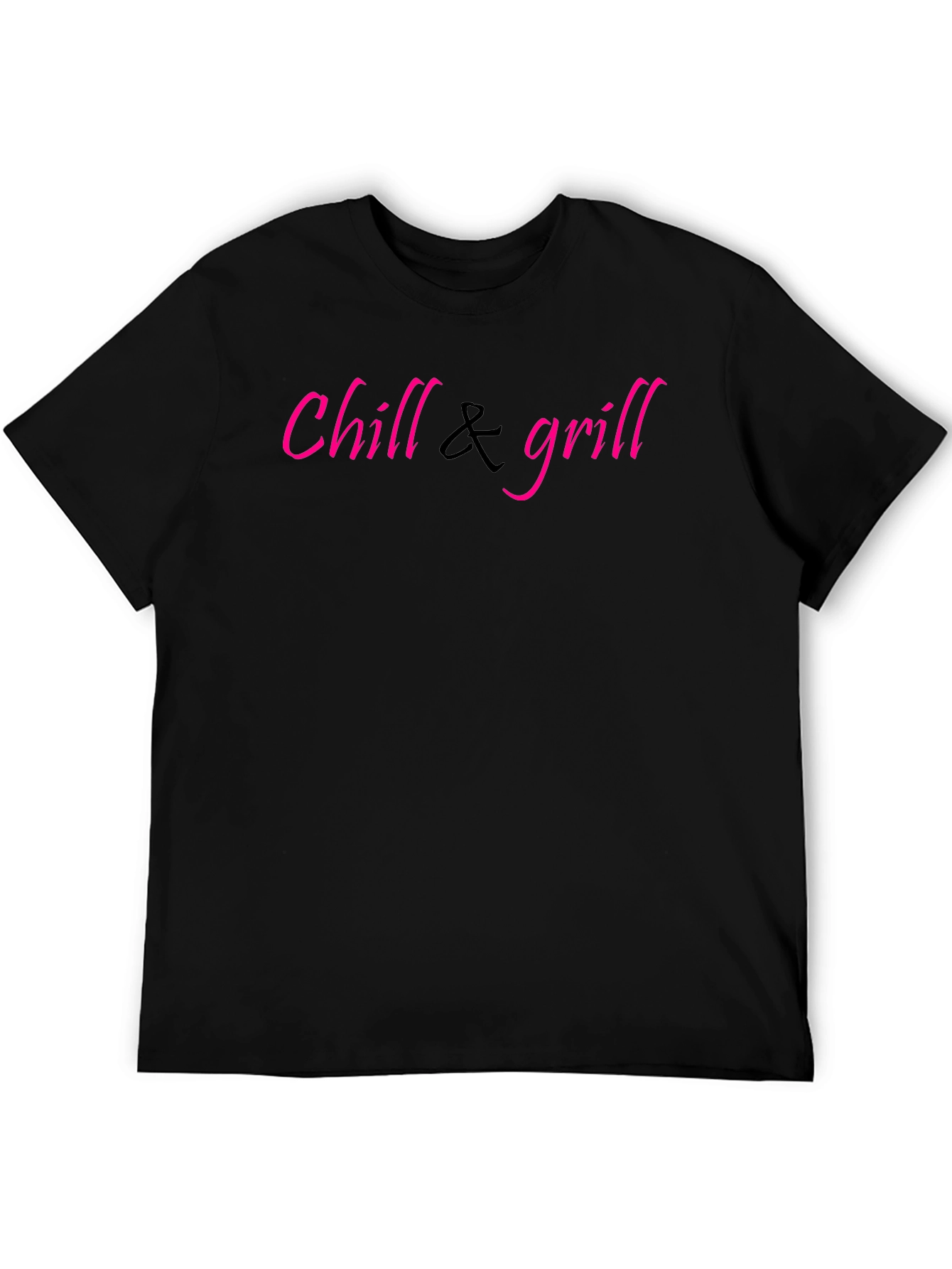 Chill & Grill Black Graphic T-Shirt