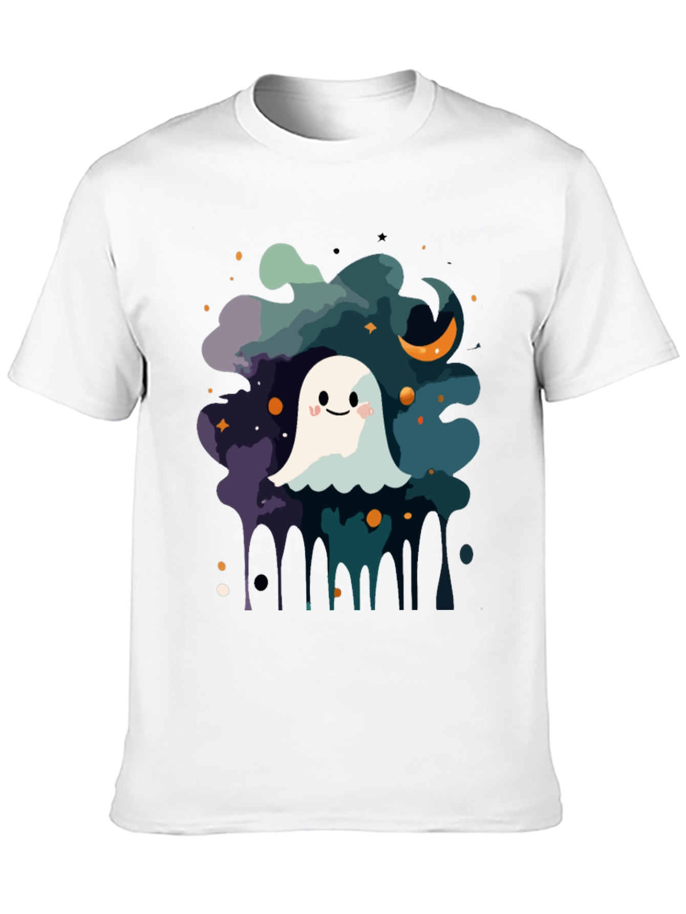 Cute Ghost Halloween Graphic T-Shirt