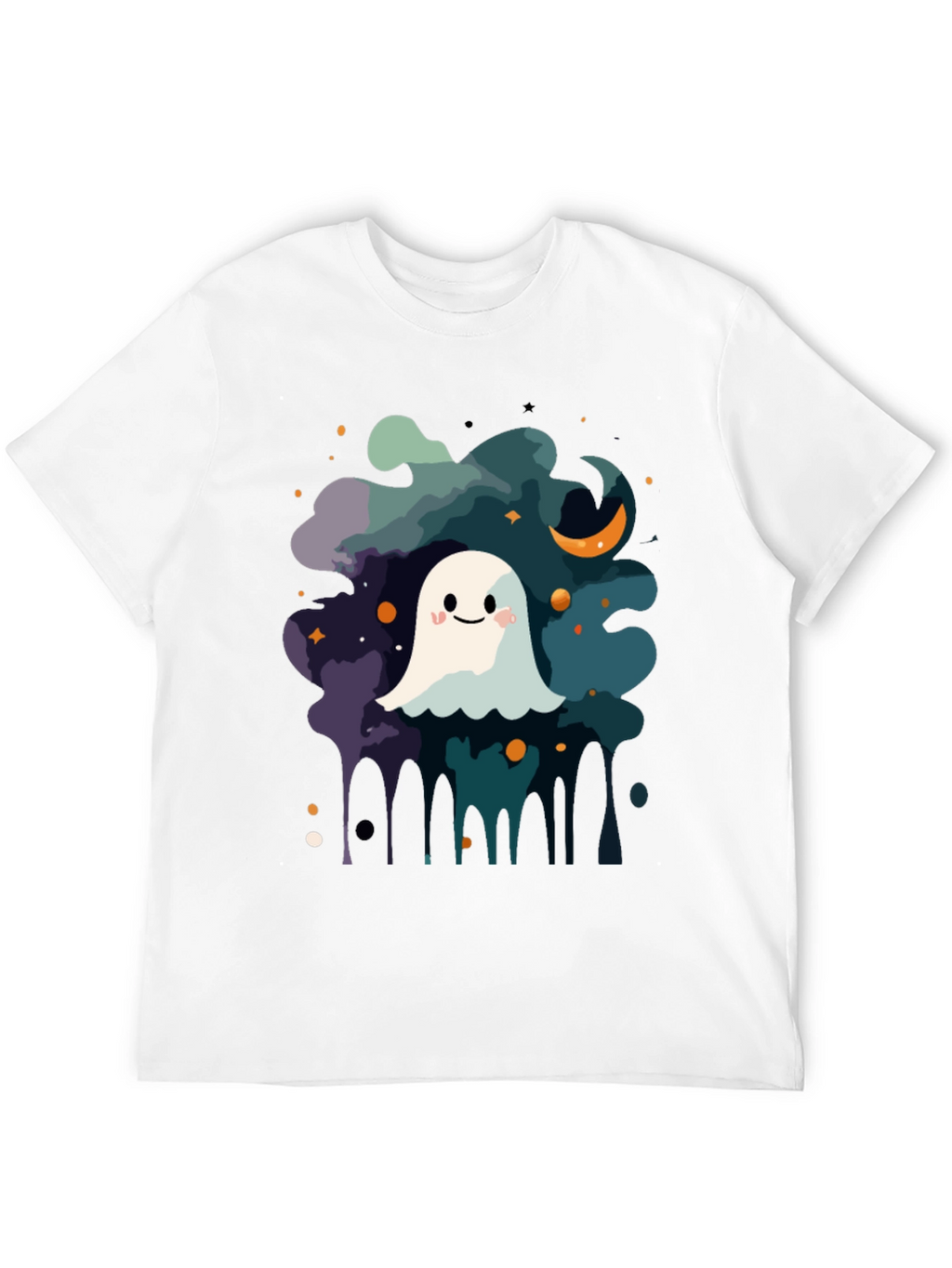 Cute Ghost Halloween Graphic T-Shirt