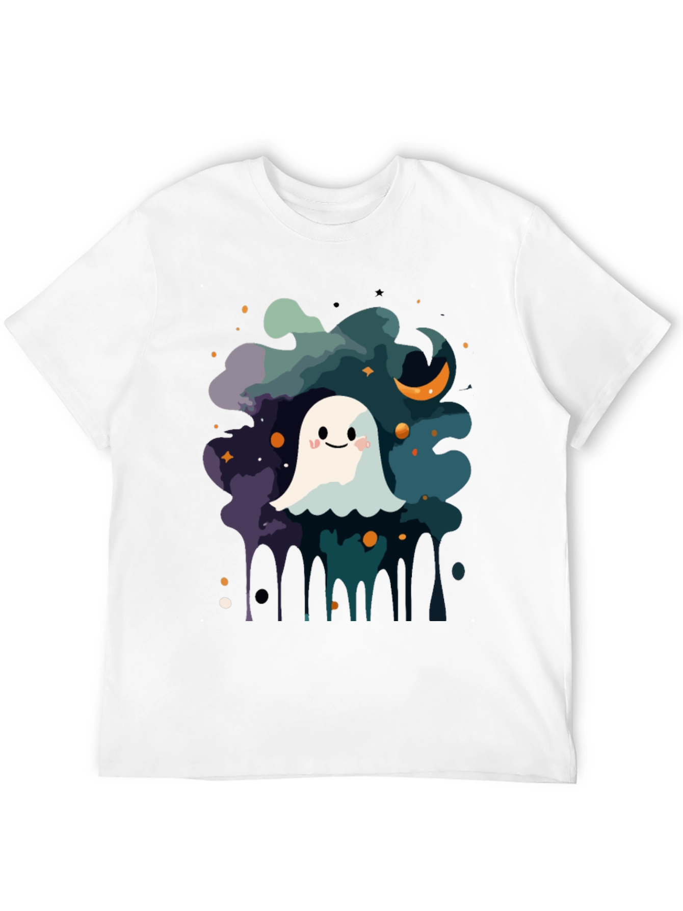 Cute Ghost Halloween Graphic T-Shirt