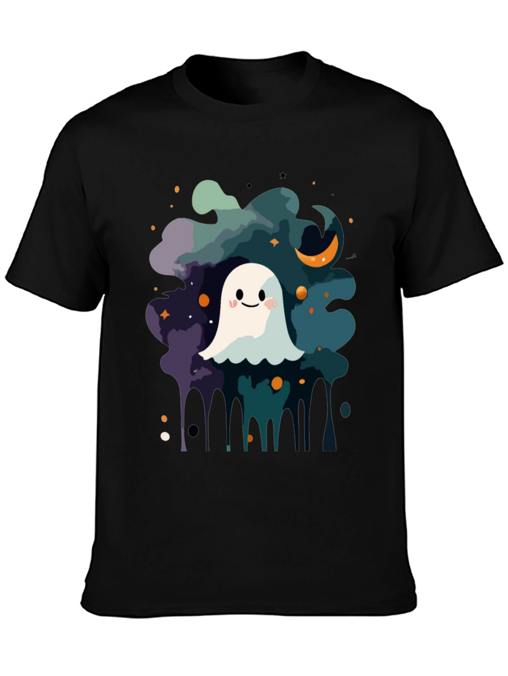 Cute Ghost Halloween Graphic T-Shirt