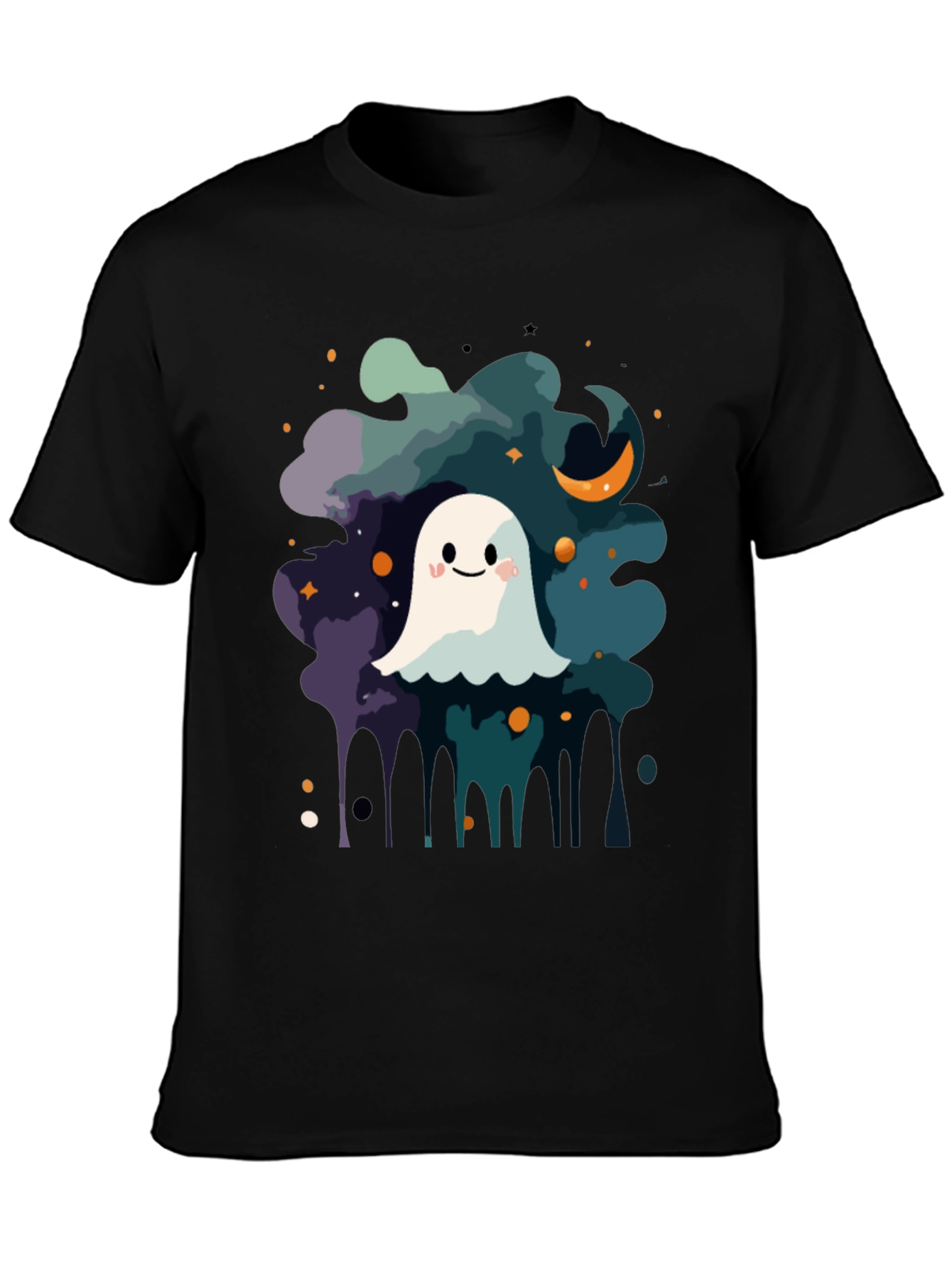 Cute Ghost Halloween Graphic T-Shirt