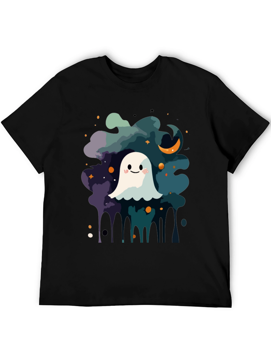 Cute Ghost Halloween Graphic T-Shirt