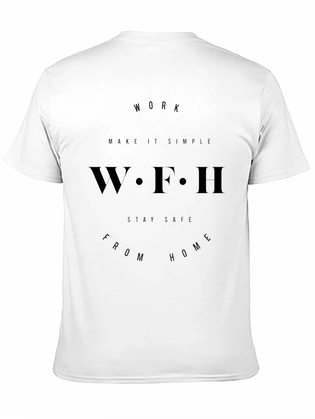 Work From Home Black Graphic T-Shirt