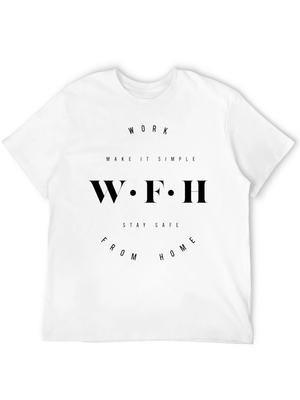 Work From Home Black Graphic T-Shirt
