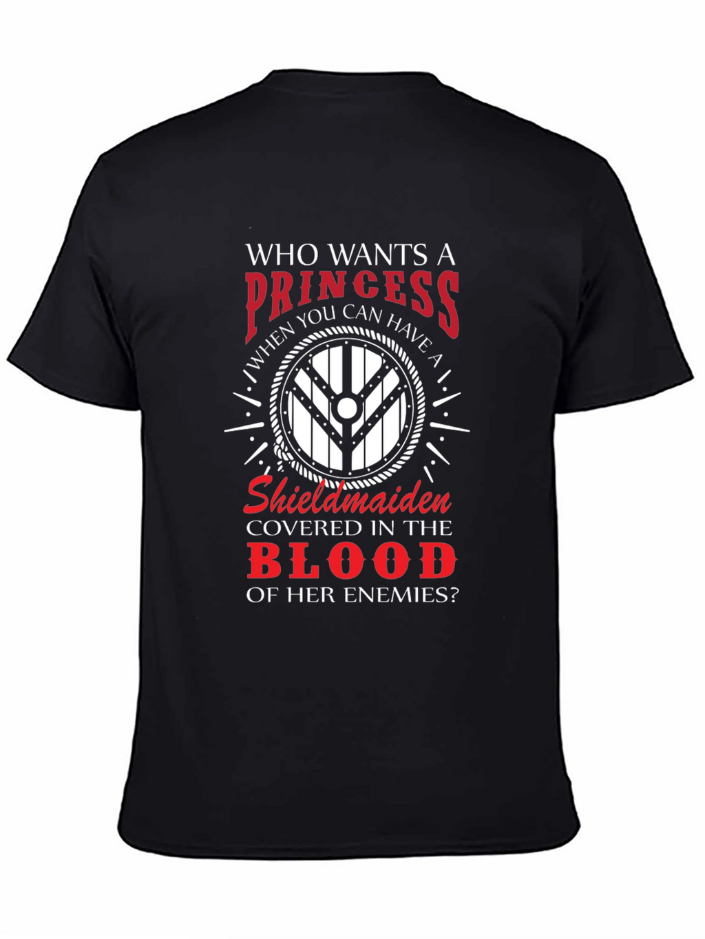 Viking Shieldmaiden T-Shirt - Princess Alternative Warrior Design