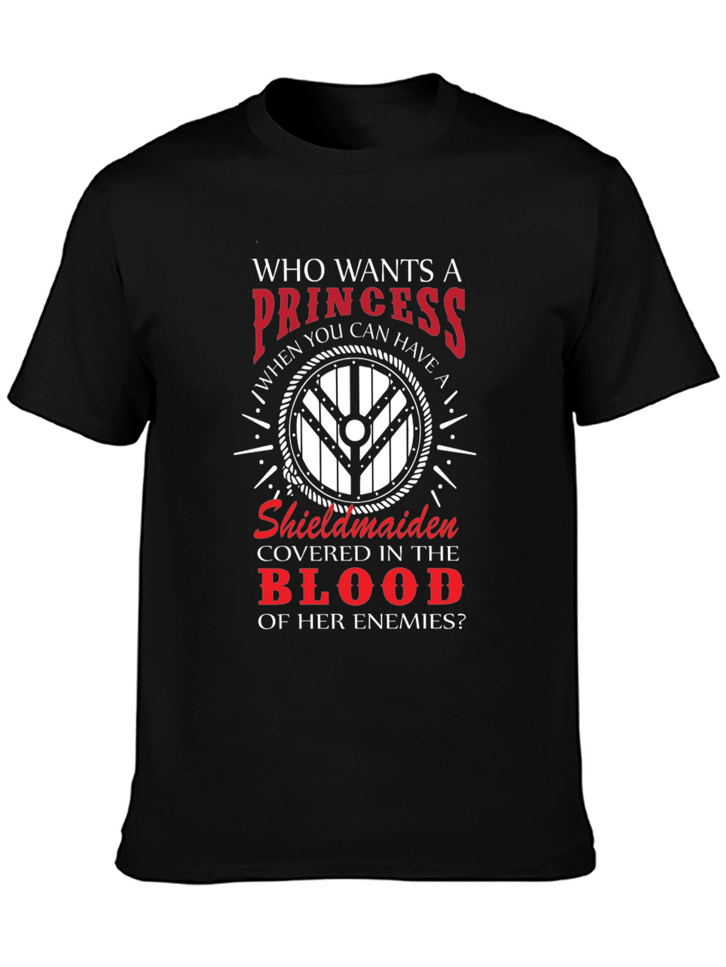 Viking Shieldmaiden T-Shirt - Princess Alternative Warrior Design
