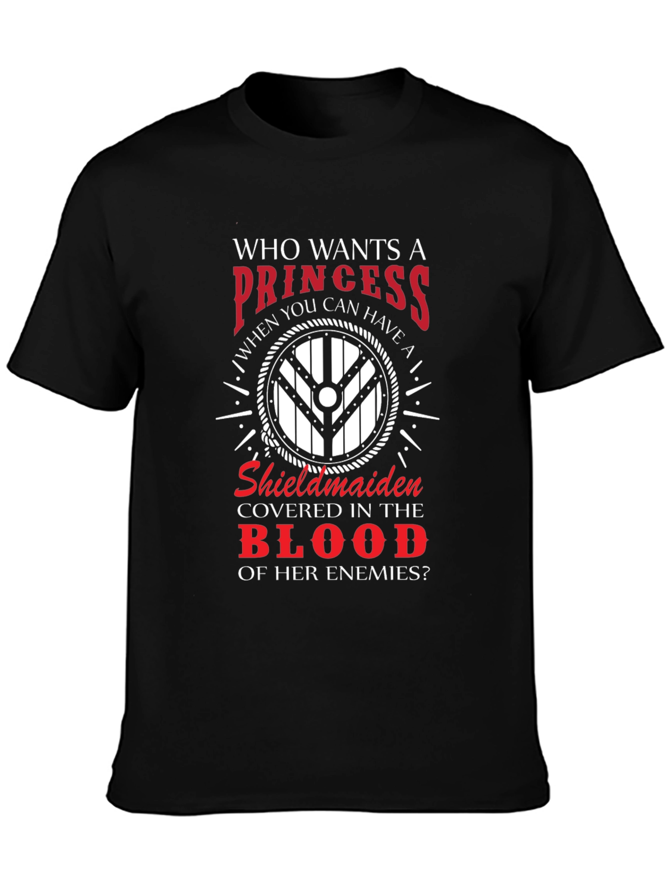 Viking Shieldmaiden T-Shirt - Princess Alternative Warrior Design