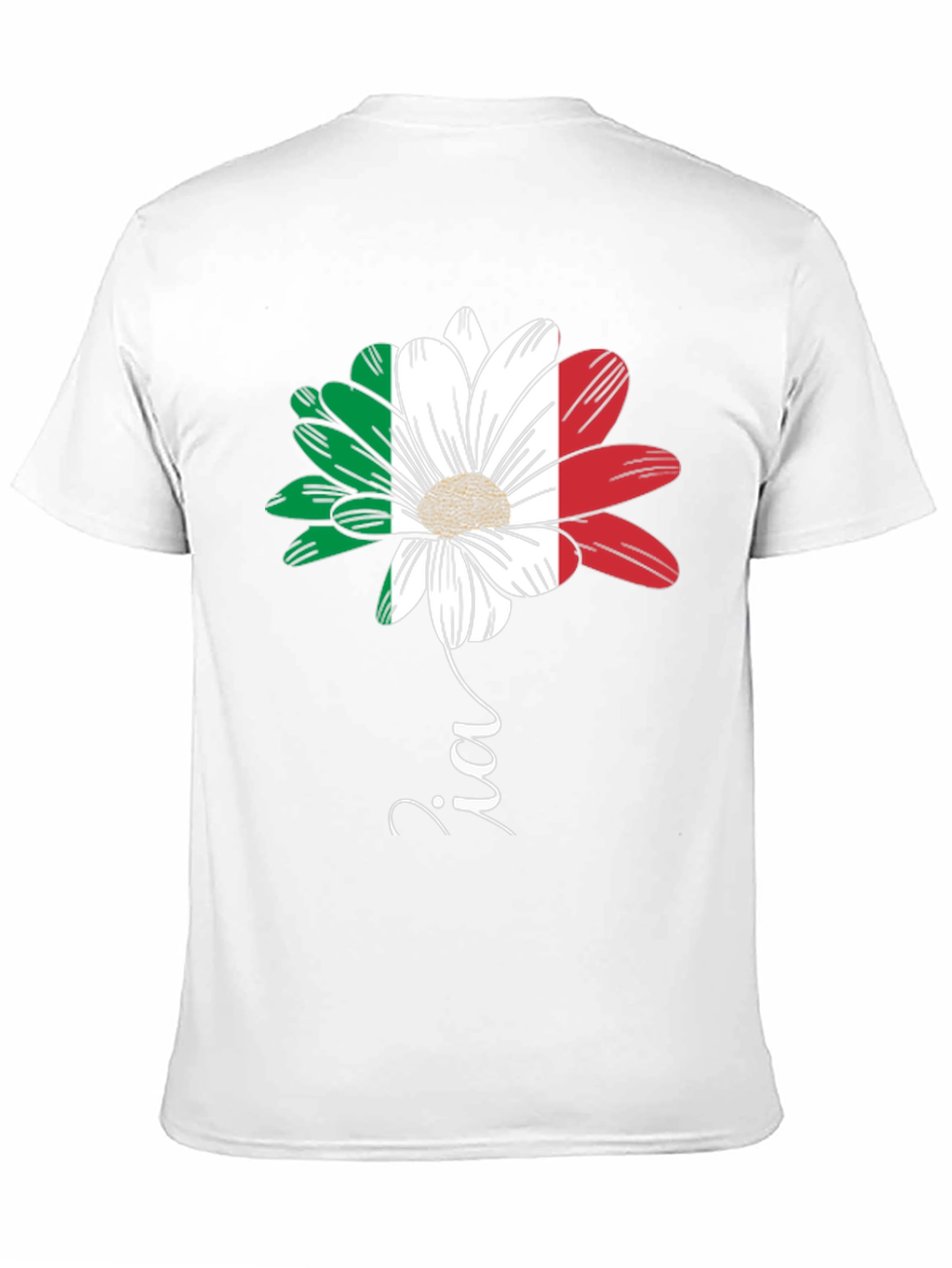 Italian Flag Flower T-Shirt - Zia Graphic Tee