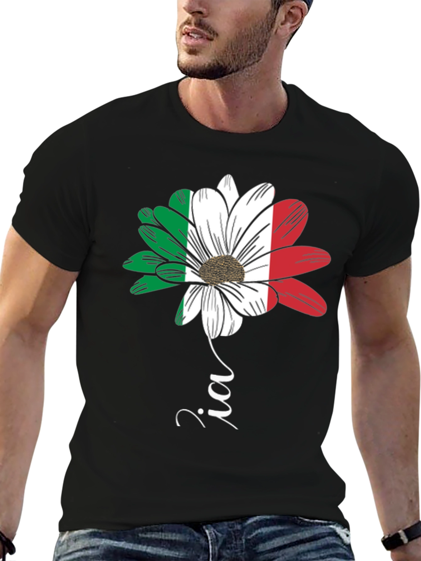 Italian Flag Flower T-Shirt - Zia Graphic Tee
