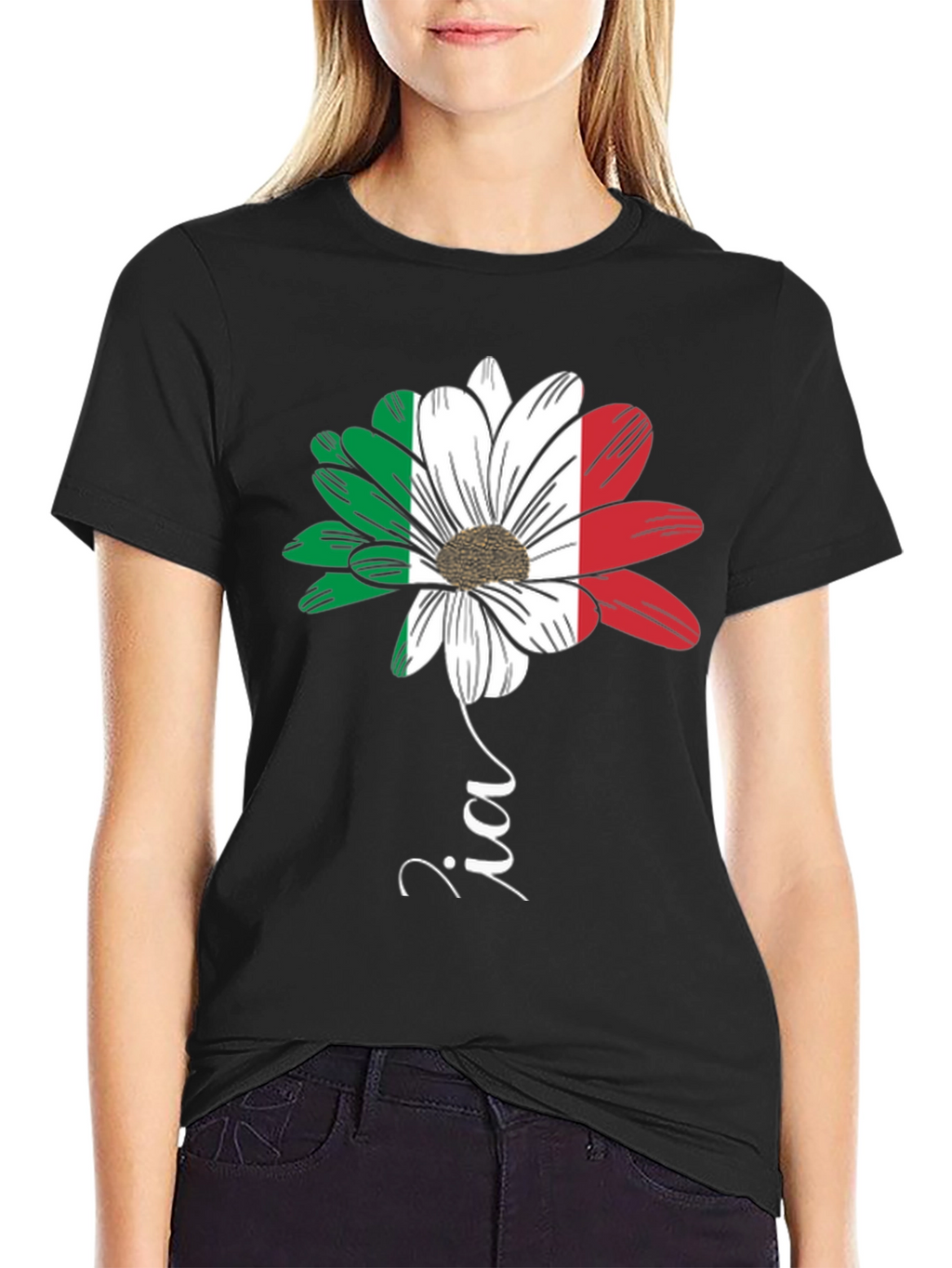 Italian Flag Flower T-Shirt - Zia Graphic Tee