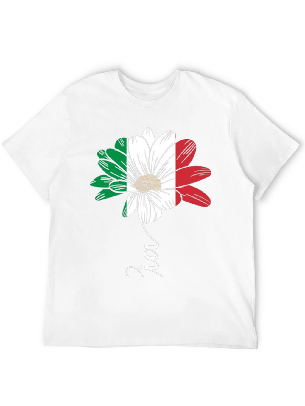 Italian Flag Flower T-Shirt - Zia Graphic Tee