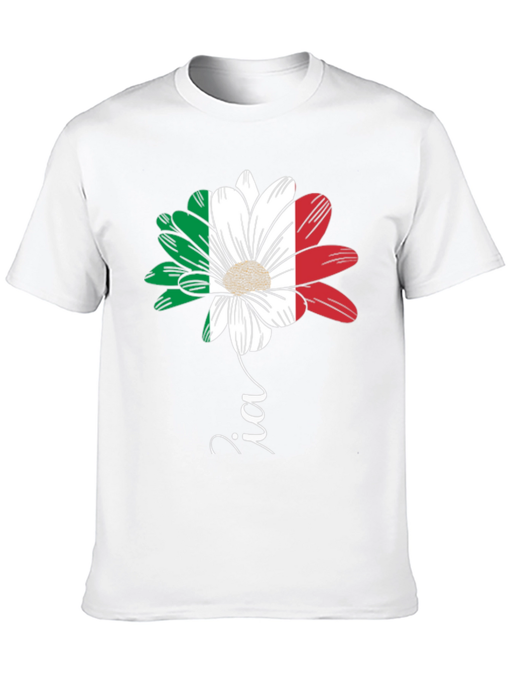 Italian Flag Flower T-Shirt - Zia Graphic Tee