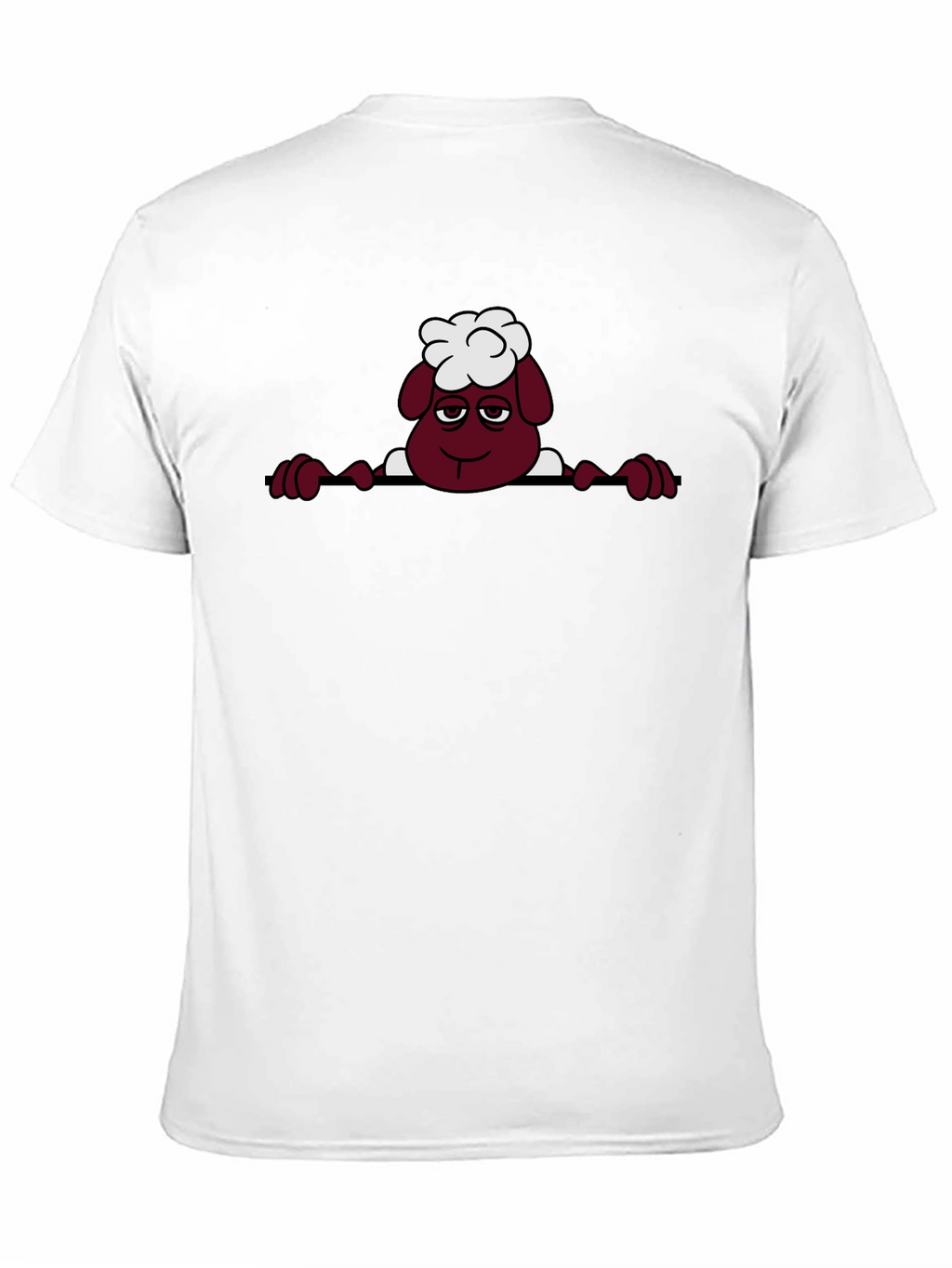 Cartoon Sheep Graphic Tee - Quirky Black T-Shirt