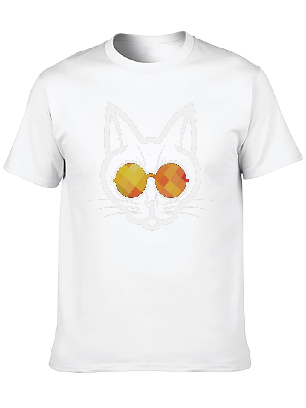 Cool Cat Sunglasses Graphic Tee - Black Cotton Blend