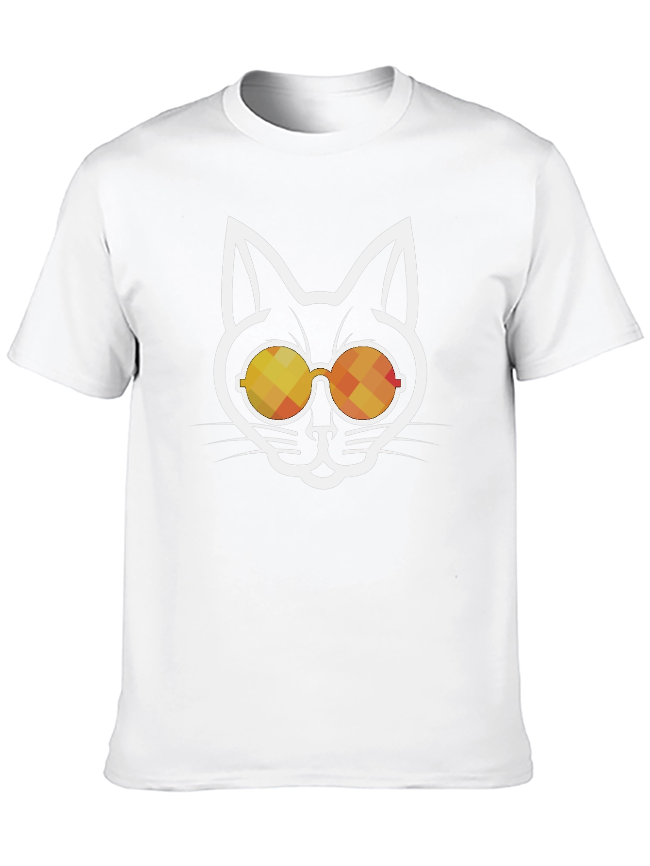 Cool Cat Sunglasses Graphic Tee - Black Cotton Blend