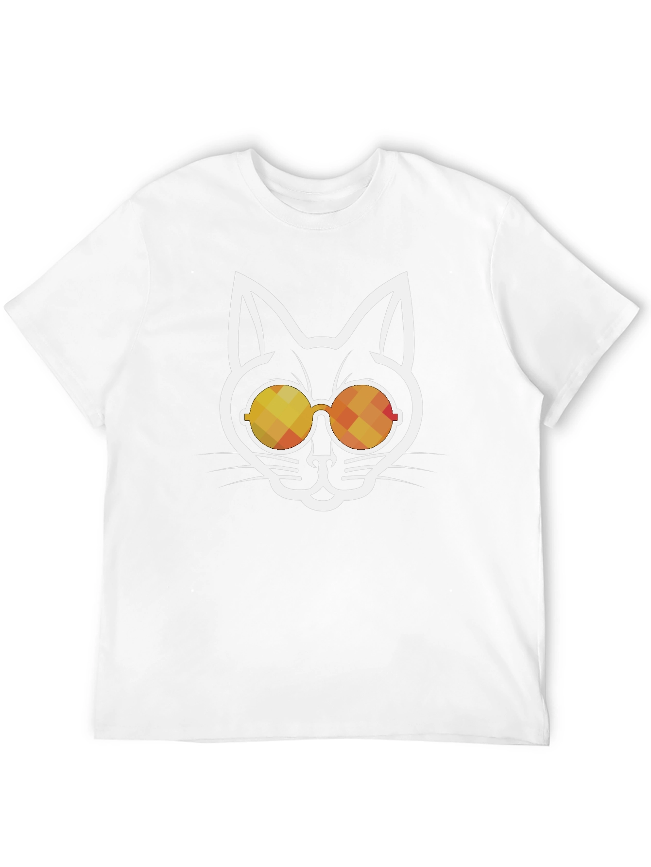 Cool Cat Sunglasses Graphic Tee - Black Cotton Blend