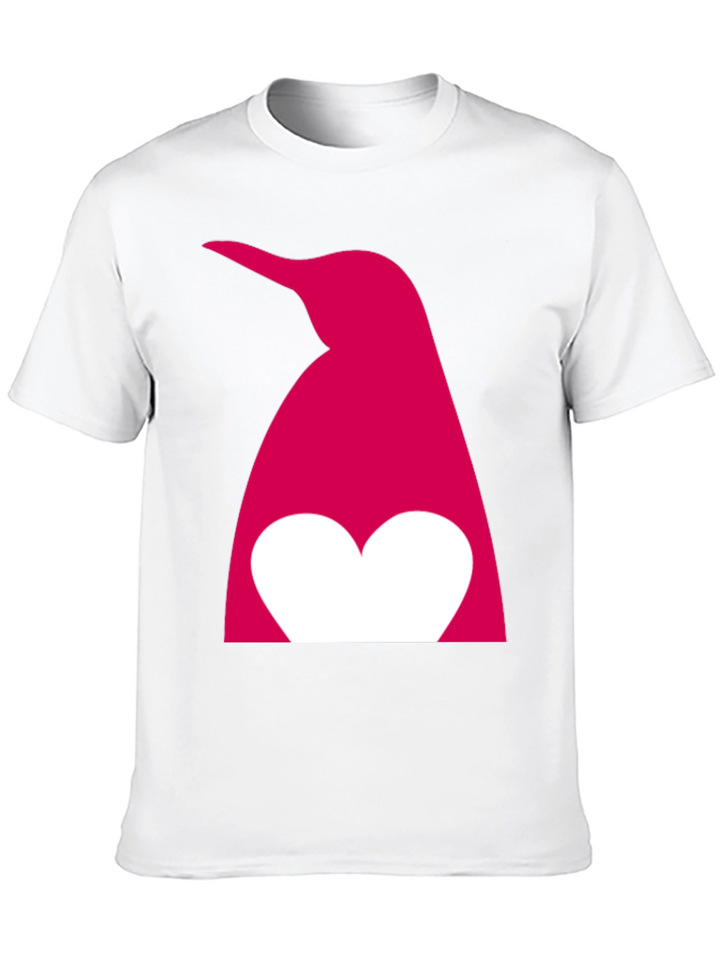 Penguin Heart Graphic T-Shirt - Black