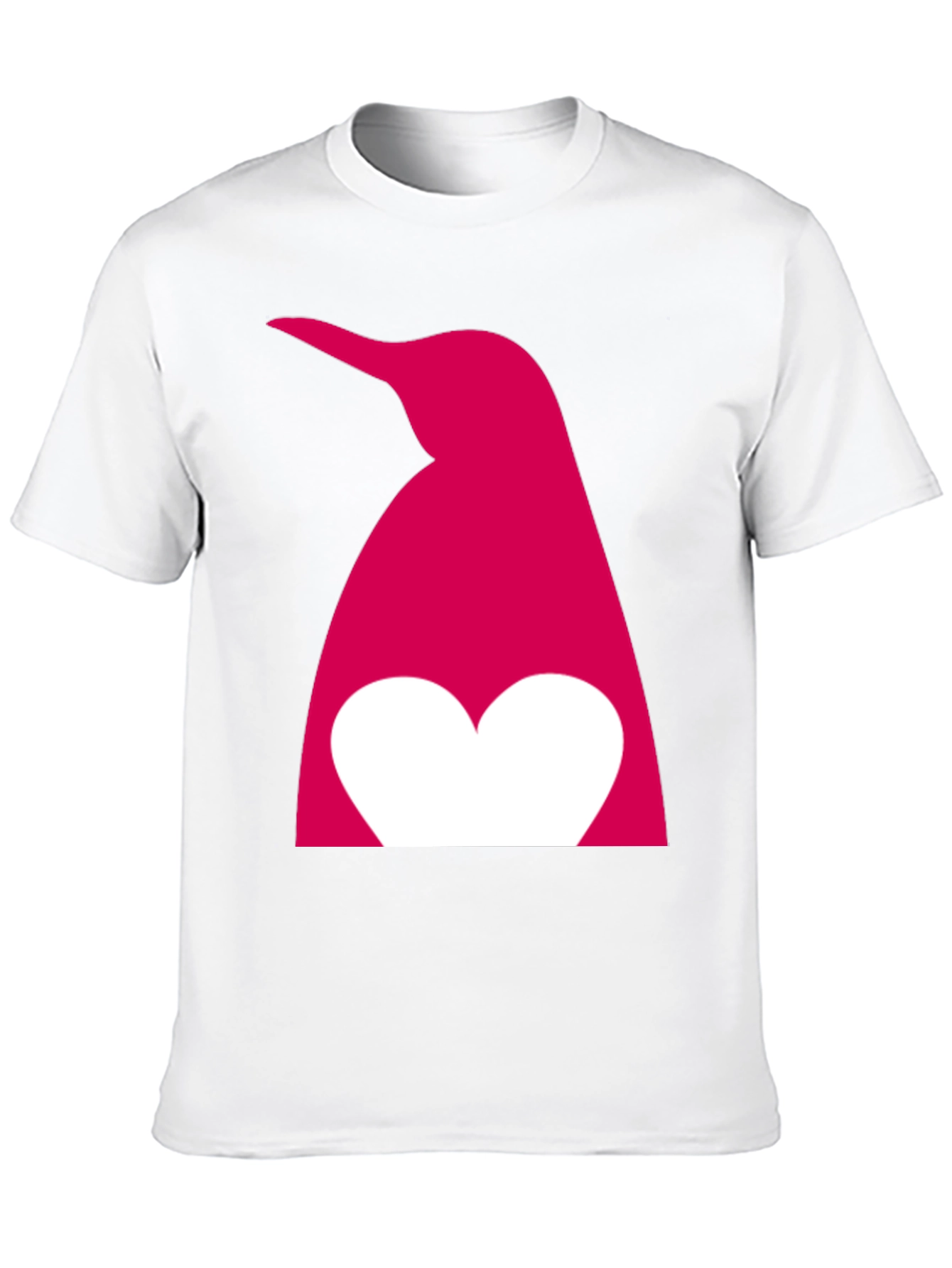 Penguin Heart Graphic T-Shirt - Black