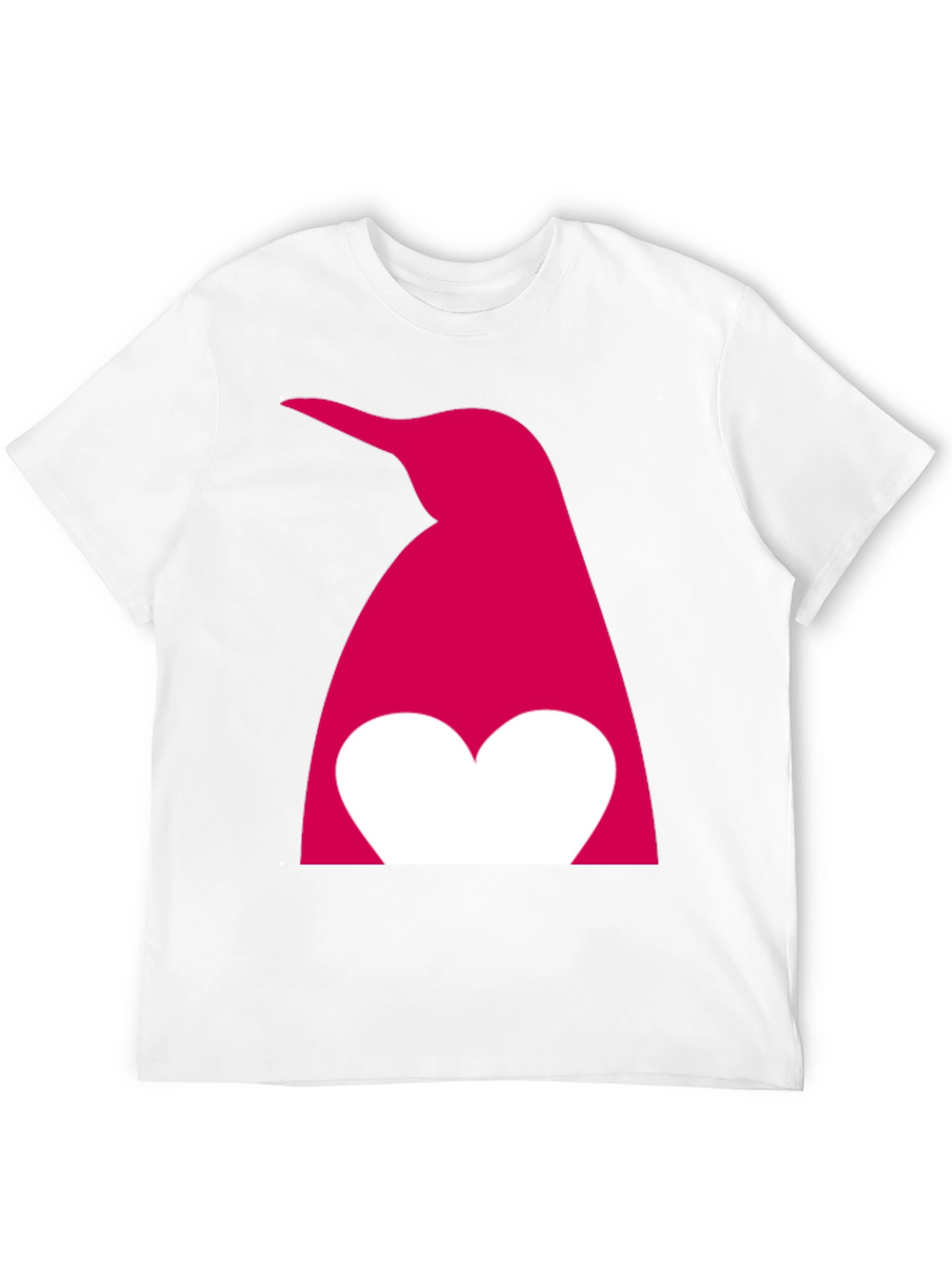 Penguin Heart Graphic T-Shirt - Black
